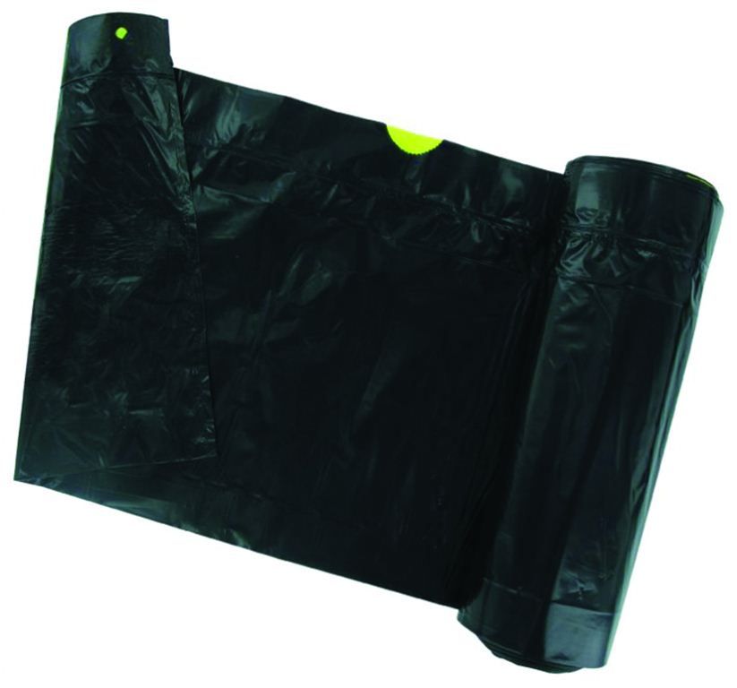 Sac poubelle PEBD avec liens coulissants noir 100L - Carton de 200