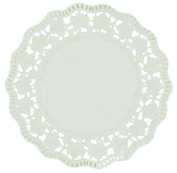 Dentelle ronde papier blanc 18cm - Paquet de 100