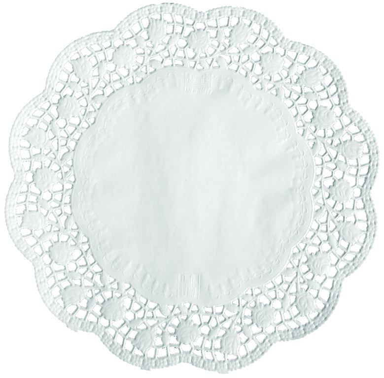 Dentelle ronde papier blanc 20cm - Paquet de 100