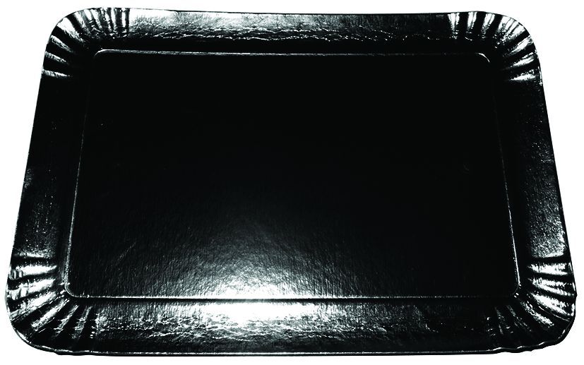 Plateau traiteur carton 42x28cm noir - Carton de 100