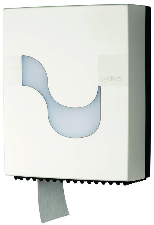 Distributeur papier toilette Mini Jumbo blanc - A l'unité