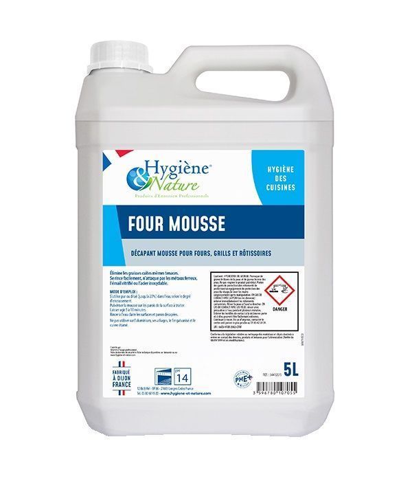 Décapant four liquide Pro four mousse - HYGIENE ET NATURE - Bidon de 5l