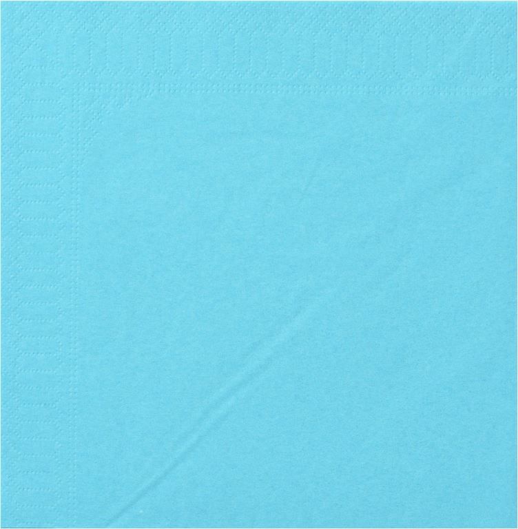 Serviette ouate 2 plis 30x40cm turquoise - CGMP - Carton de 2400