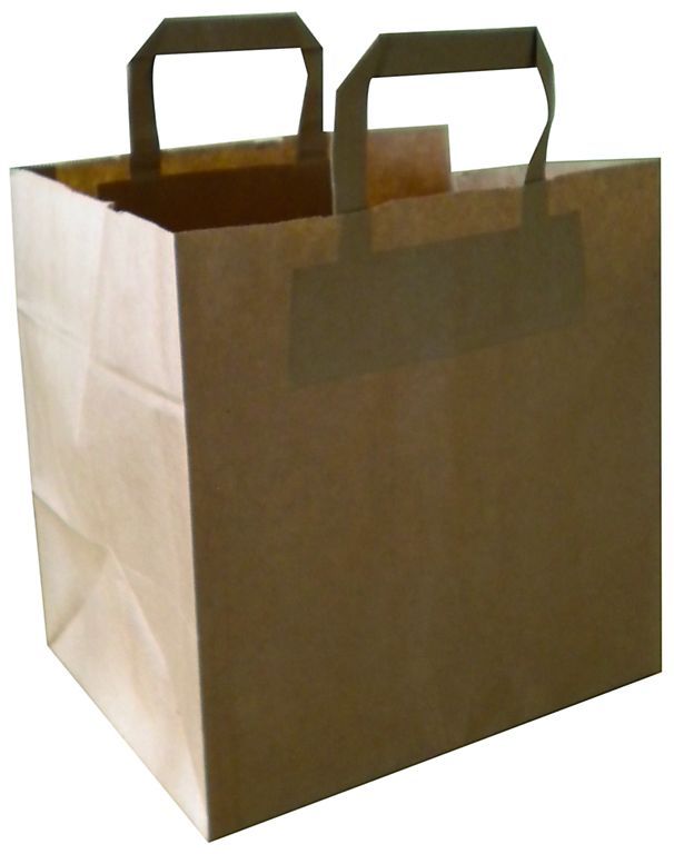 Sac cabas papier kraft brun 26x20x28cm - Carton de 250