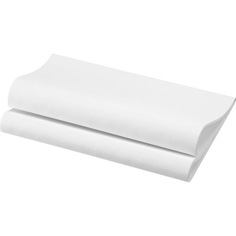 Serviette non tissée Dunisoft 48x48cm blanche - DUNI - Carton de 360