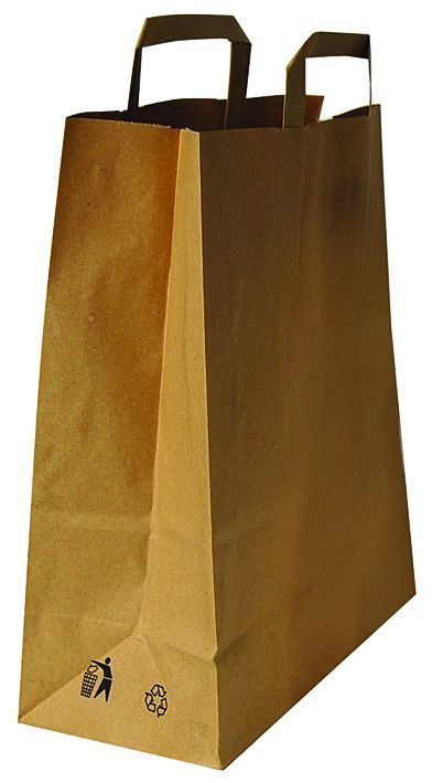 Sac cabas papier kraft brun 32x16x35cm - Carton de 250