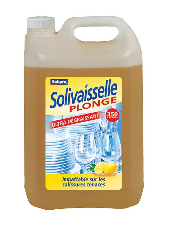 Détergent liquide plonge manuelle Solivaisselle Plonge - SOLIPRO - Bidon de 5l