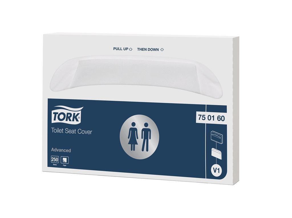 Couvre siège blanc pour WC V1 - TORK - Paquet de 250