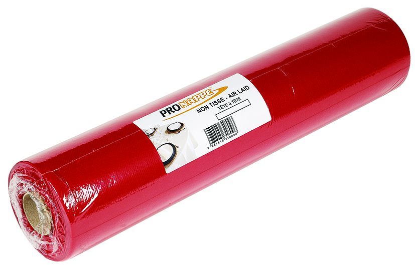 Tête à tête non tissé Airlaid 40cm rouge - COGIR - Carton de 4x24m