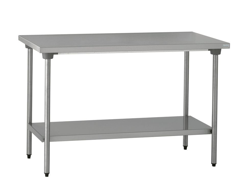 Table inox centrale avec étagère 2000x700x900mm - TOURNUS - A l'unité