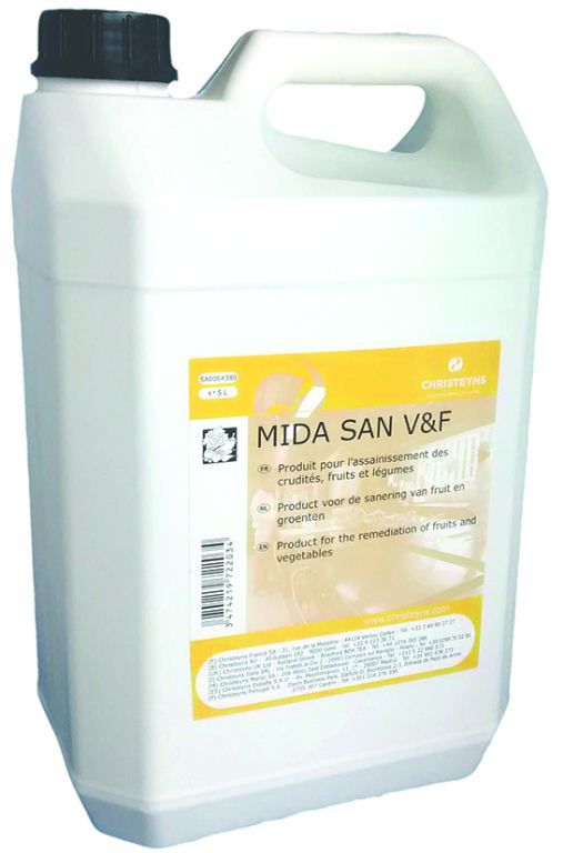 Désinfectant pour légumes Mida San - CHRISTEYNS FOOD - Carton de 2x5l