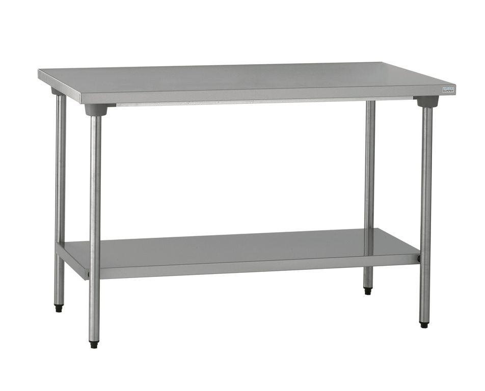 Table inox centrale avec étagère 1200x700x900mm - TOURNUS - A l'unité