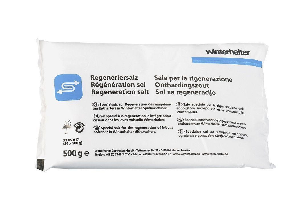 Sel régénérant poudre pour lave-vaisselle - WINTERHALTER - Carton de 24x500gr