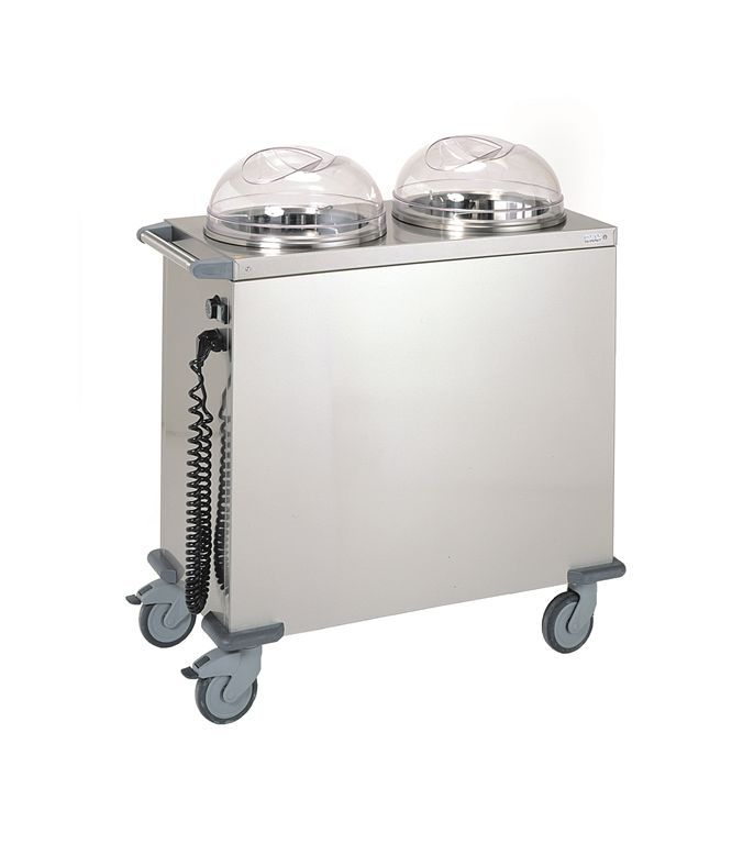 Chariot chauffant statique inox pour 130 assiettes - TOURNUS - A l'unité