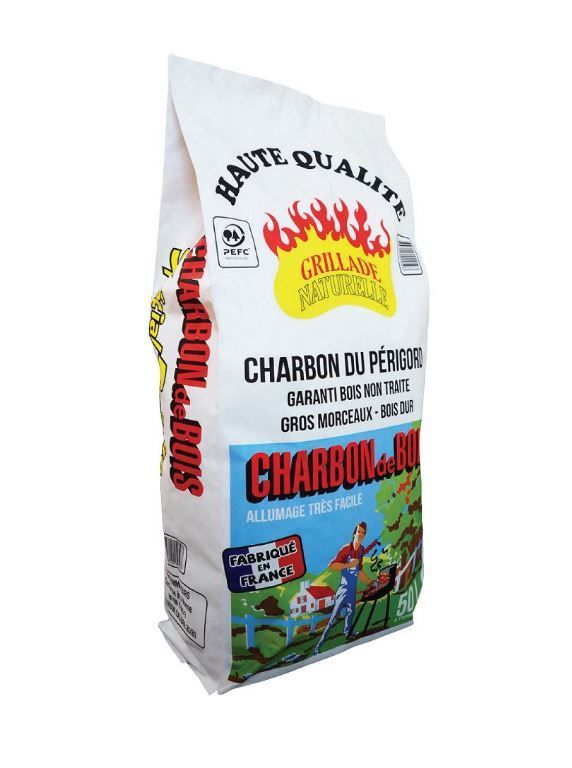 Charbon de bois qualité restaurant - Sac de 50l