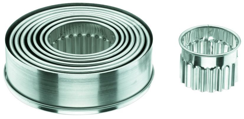 Découpoir rond cannelé inox assortiment - LACOR - Boite de 9