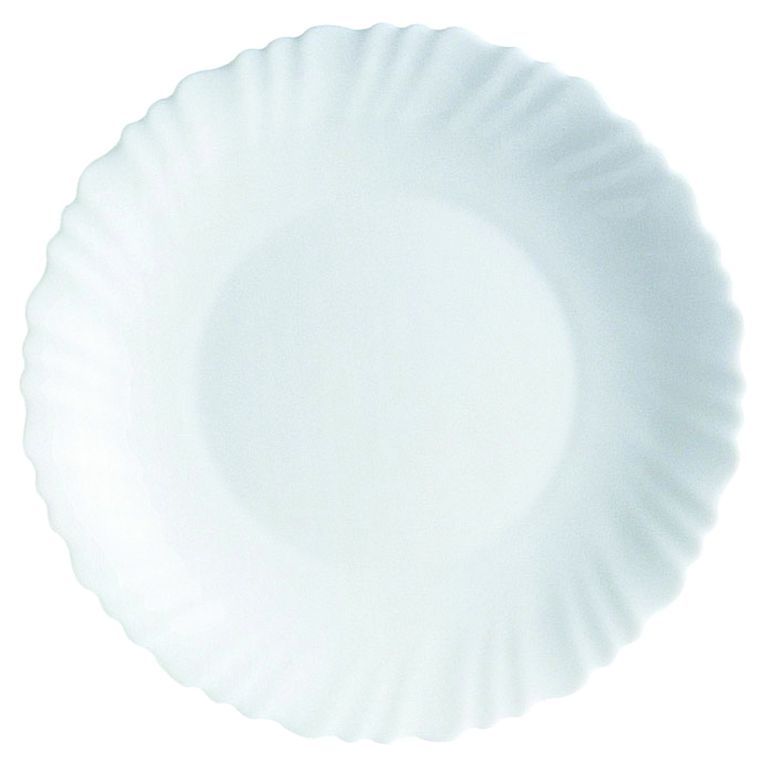 Assiette plate verre trempé Feston Caracas 19cm - ARCOROC - Carton de 6