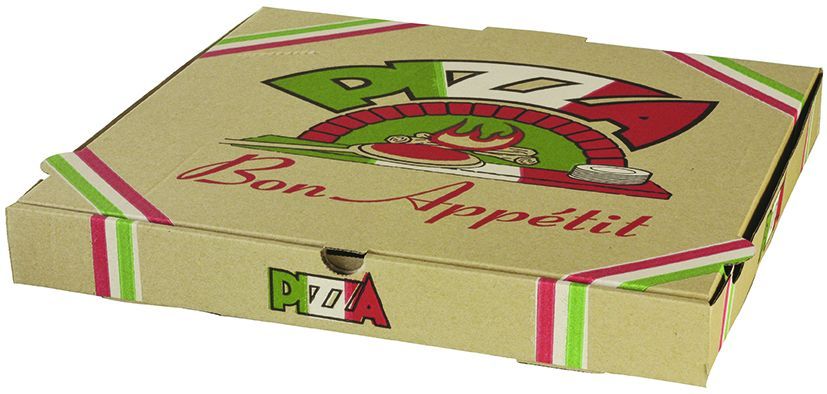 Boite pizza carton 33x33x4cm - Carton de 100