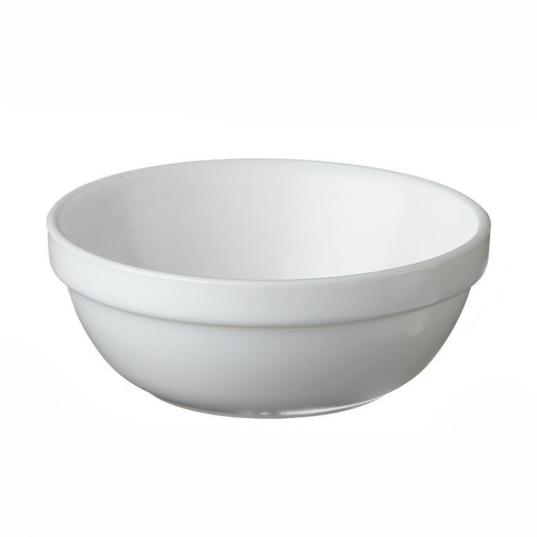 Saladier verre trempé Restaurant Uni blanc 12cm - ARCOROC - Carton de 36