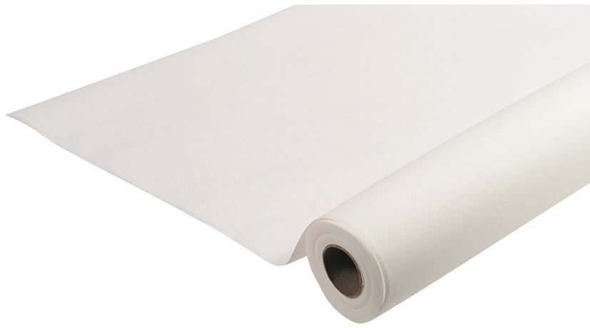 Nappe non tissée Airlaid 1,20m blanche - Rouleau de 50m