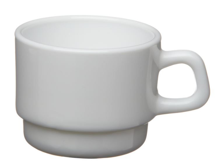 Tasse à thé verre trempé Restaurant blanc 13cl - ARCOROC - Carton de 48