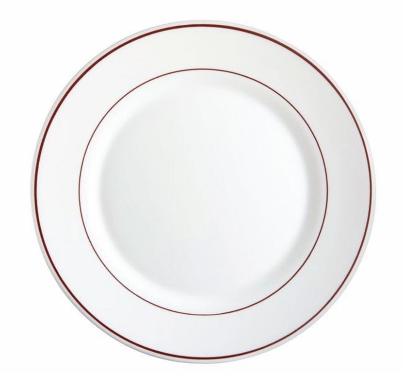 Assiette plate verre trempé Restaurant bordeaux 19,5cm - ARCOROC - Carton de 24