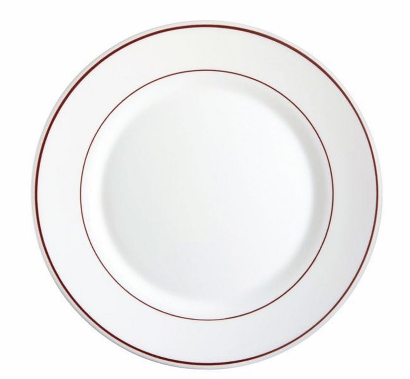 Assiette plate verre trempé Restaurant bordeaux 23,5cm - ARCOROC - Carton de 24
