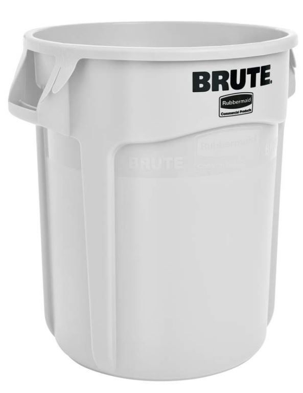 Conteneur rond PE Brute blanc 76l - RUBBERMAID - A l'unité