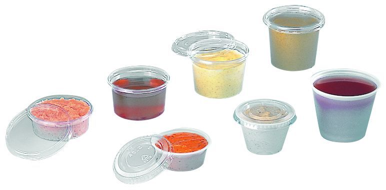 Pot à sauce PP transparent Delipack 100cc - ALPHA FORM - Paquet de 100