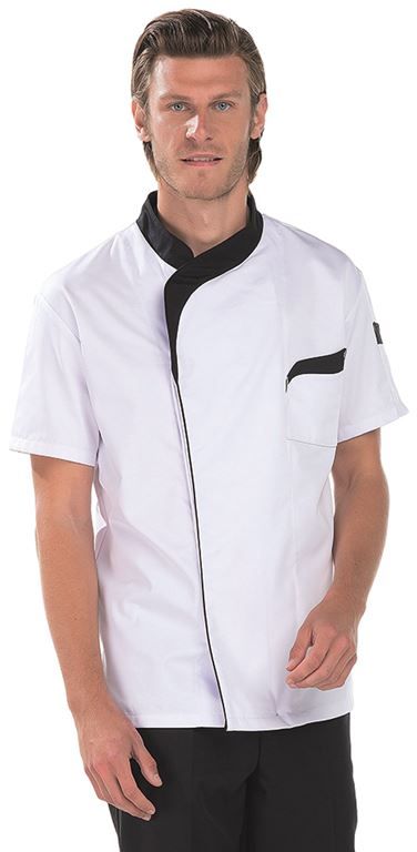 Veste de cuisine homme polycoton manches courtes Johan - REMI CONFECTION - A l'unité