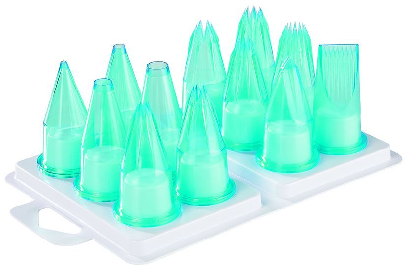 Assortiment douilles tritan cannelées et unie - Boite de 12