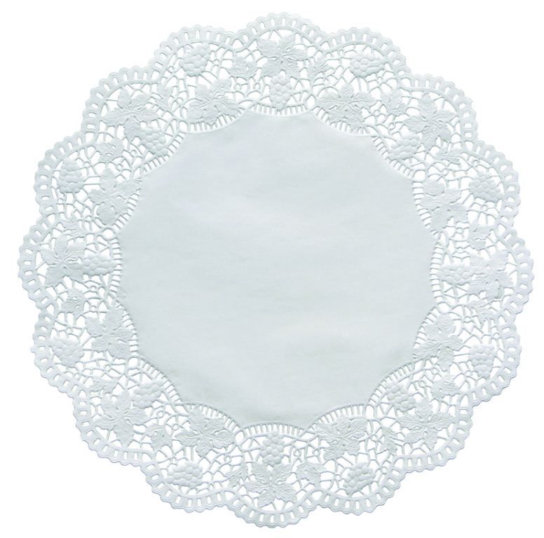 Dentelle ronde papier blanc 34cm - Paquet de 250