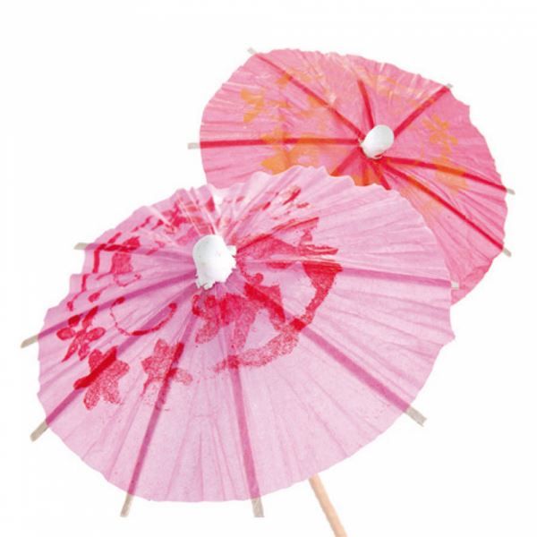 Ombrelle parasol articulé papier couleurs 9cm - GDP - Boite de 144