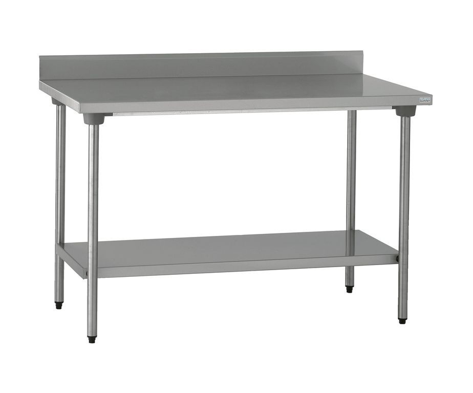 Table inox adossée avec étagère 1000x700x900mm - TOURNUS - A l'unité