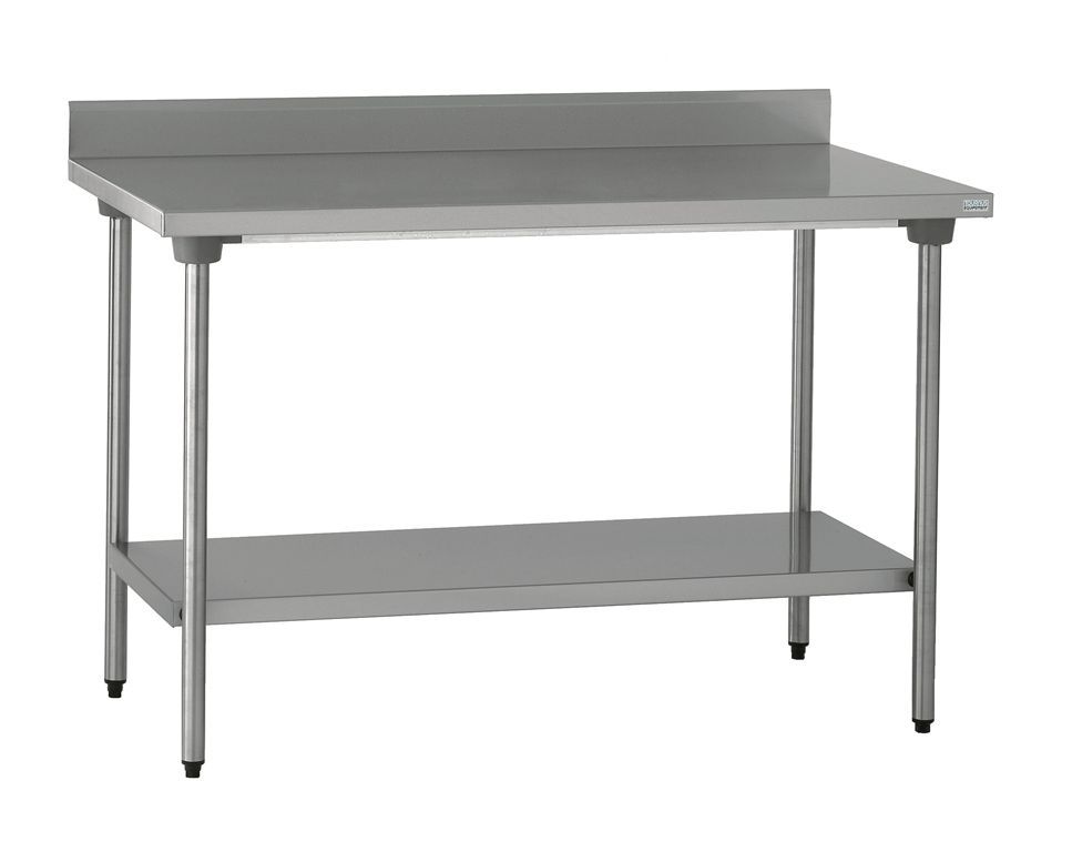 Table inox adossée avec étagère 1600x700x900mm - TOURNUS - A l'unité