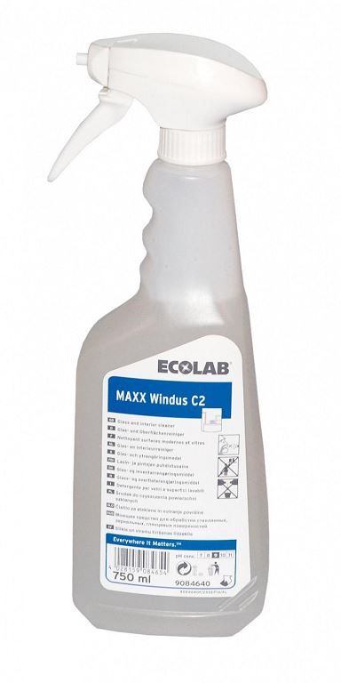 Nettoyant vitres et surfaces modernes Maxx Windus C2 - ECOLAB - Carton de 12x750ml