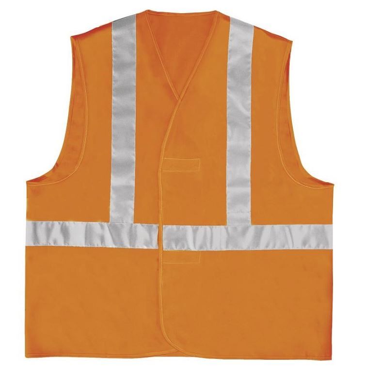 Gilet sécurité polyester orange 2 bandes - DELTA PLUS - A l'unité