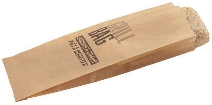 Sac sandwich papier sulfurisé brun ingraissable 10,5x4x32cm - Carton de 600