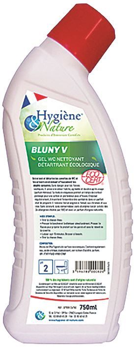 Gel WC détartrant Bluny V - HYGIENE ET NATURE - Flacon de 750ml