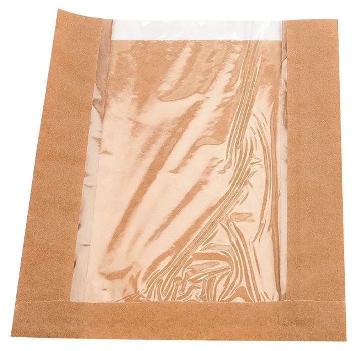 Sac viennoiseries fenêtré papier kraft brun 17x7x25cm - GAULT ET FREMONT - Carton de 1000