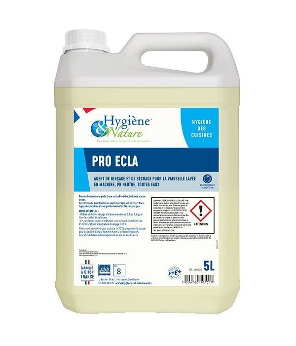 Liquide de rinçage vaisselle Pro Ecla - HYGIENE ET NATURE - Bidon de 5l