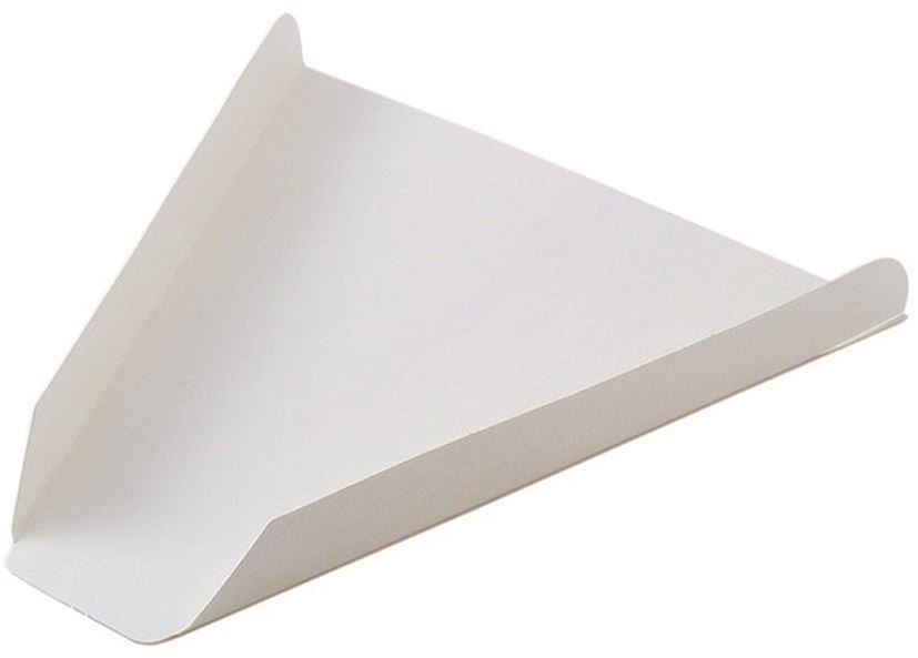 Triangle pizza carton blanc 19x17x2cm - GAULT ET FREMONT - Paquet de 250