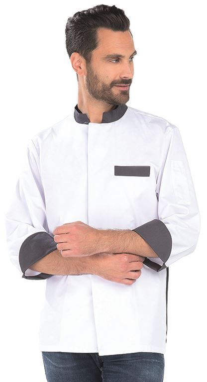 Veste de cuisine homme polycoton manches longues Enzo - REMI CONFECTION - A l'unité