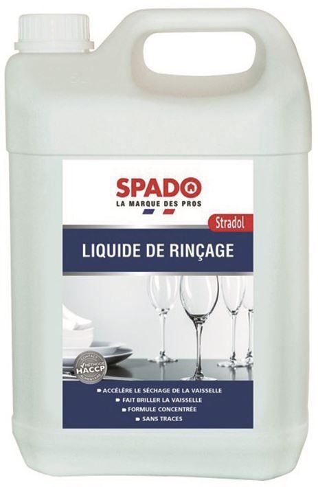 Liquide de rinçage vaisselle toutes eaux - SPADO - Bidon de 5l