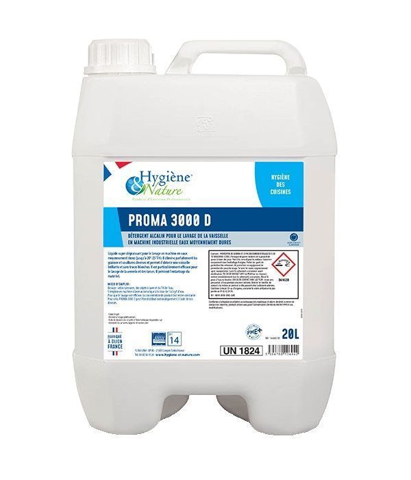 Détergent liquide lave vaisselle Proma V - HYGIENE ET NATURE - Bidon de 20l