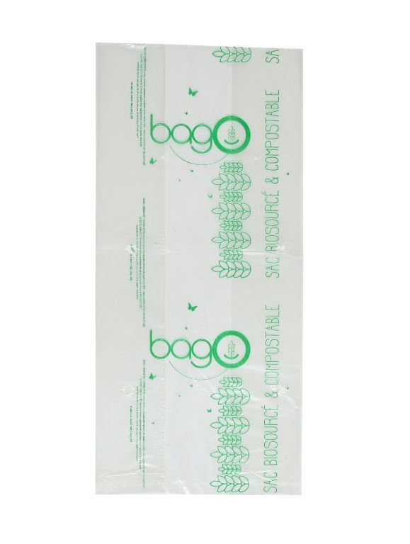 Sac à pain biodégradable Bago vert 16x35cm - Carton de 2000