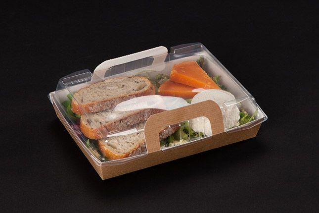 Panier repas chaud carton avec couvercle Vision + S - GAULT ET FREMONT - Carton de 150