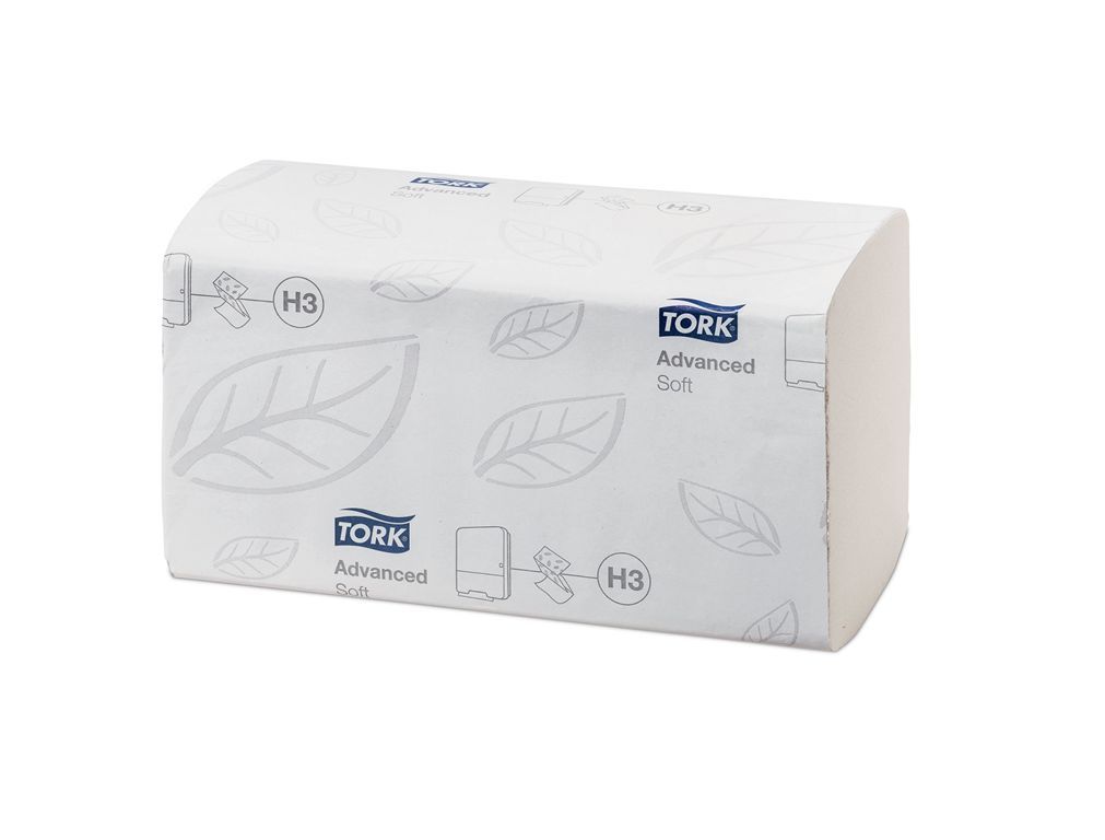 Essuie mains enchevêtré 2 plis 22,6x22,6cm blanc Advanced doux H3 - TORK - Carton de 3750
