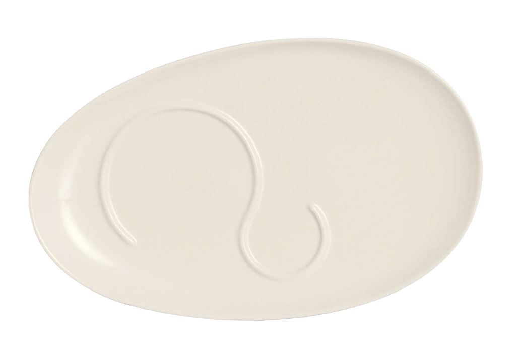 Sous tasse porcelaine Bone Fjord 17x27,5cm - ARCOROC - Carton de 6