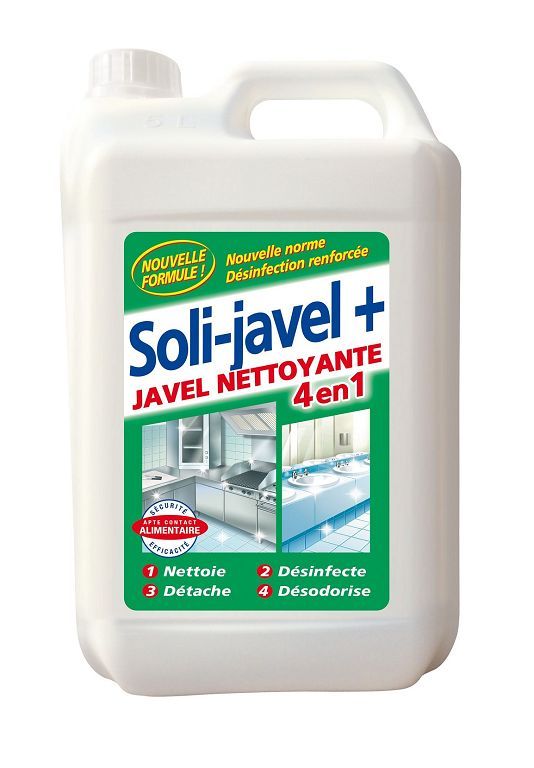 Nettoyant Soli-javel + 4 en 1 - SOLIPRO - Bidon de 5l